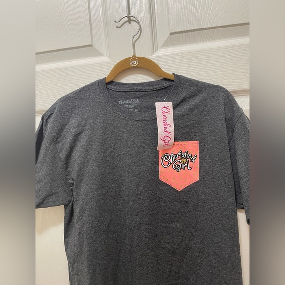 ✝️ Kerusso Cherished Girl Women's Cherished Feathers T-Shirt, Black Heather M - Picture 3 of 8